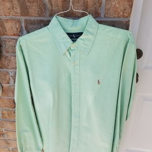 Polo button up mint green